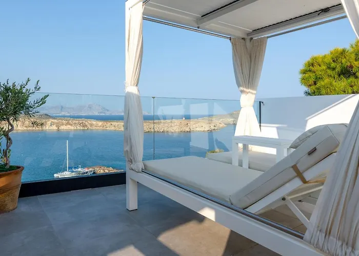 Lindos Shore Summer House With Jacuzzi And Sea View !!!